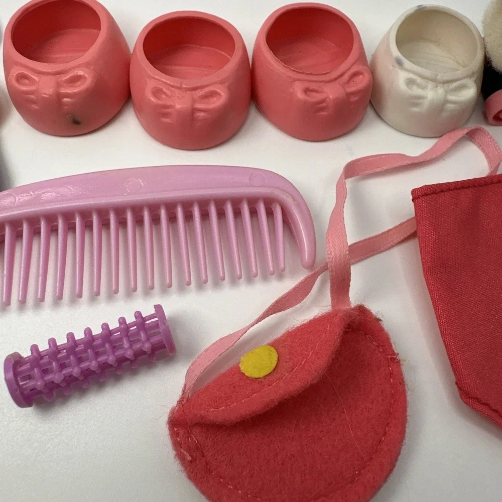 Vintage G1 My Little Pony Accessories Lot Hasbro Shoes Purse Comb Brush Bib